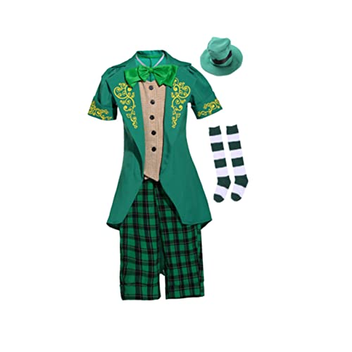 VICASKY Grünes Halloween-kostüm Für Kinder St. Patricks Day-Outfit Leicht Zu Tragen Und Zu Reinigen Größe 120–130 cm von VICASKY