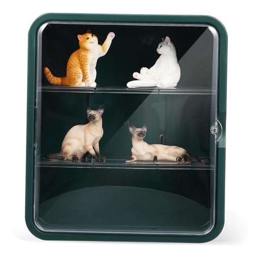 VICASKY Staubdichter Präsentationsständer Regal Spielzeugauto-Aufbewahrung Showcase Figurinen Display Schrank Actionfiguren Display Halter Vitrine für Figuren Figurenanzeige Plastik Green von VICASKY