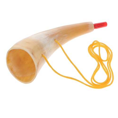 VICASKY Stierhorn der Wikinger kindertrompete trompete Ox Horn Wikingerhorn Bootshörner Trompete aus Ochsenhorn für draußen Naturhornspielzeug Trompete von VICASKY