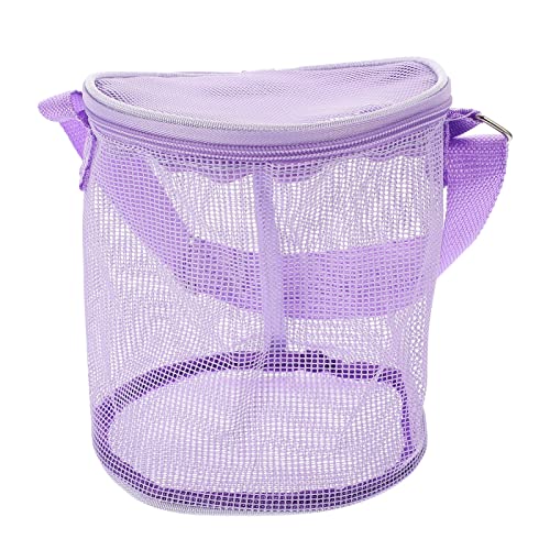 VICASKY Strand Aufbewahrungstasche Netztasche Für Den Strand Strandtasche Für Mesh-strandrucksack Wasserspiel Netztasche Für Eimer Badehosen Für Jungen PVC Violett von VICASKY