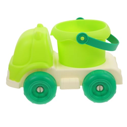 VICASKY Strand Spielzeugauto Mehrzweckeimer Strandwagen Tragbare Strandauto-Eimer Strandversorgung Mehrzweck-LKW-löffel Strand-Sand-LKW-Eimer Sandauto Spielzeug Green Weiches Gummi von VICASKY