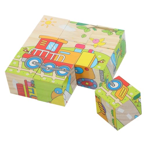 VICASKY Teiliges Holz Puzzle Für Kleinkinder Verkehrs Und Tiermotive Kinderspielzeug Aus Holz Fördert Die Motorik Und Kreativität Für Spiel Und Lernen von VICASKY