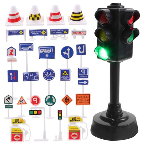 VICASKY Teiliges Verkehrszeichen spielset mit Ampel Realistische Straßenschilder und Barrieren Pädagogisches Straßenverkehrsspielzeug für Verkehrssicherheit und Lernförderung VICASKY Teiliges Verkehrszeichen spielset mit Ampel Realistische Straßenschilder und Barrieren Pädagogisches Straßenverkehrsspielzeug für Verkehrssicherheit und Lernförderung von VICASKY