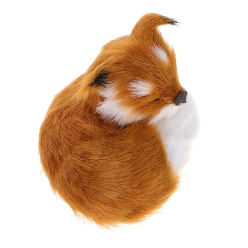 VICASKY Tiermodell Fuchspuppe Kitsune-Fuchs Fuchsfiguren Kuscheltiere Fuchs Fuchs-Figur-Statue Fuchs Kostüm Kinder Falsche Füchse Großer Fuchs Stofftier Ausgestopfter Fuchs Kunstfell von VICASKY