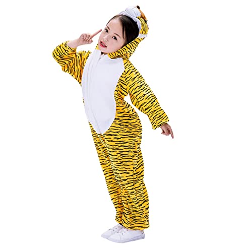 VICASKY Tiger Kostü Für Tierkostü Für Rollenspiele Karneval Und Halloween Cosplay Outfit Für Jungen Und ädchen Größe XL Ideal Für Fasching Und Theateraufführungen von VICASKY