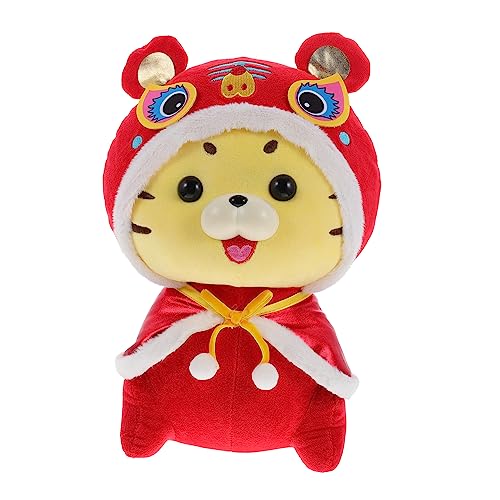 VICASKY Tiger Plüschpuppe Für Jungen Autospielzeug Tier Junge Autos Plüsch Maskottchen Tigerpuppe Sternzeichen Tigerpuppe Tigerpuppe Für Zuhause Entzückende Tigerpuppe von VICASKY