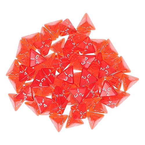 VICASKY Transparente Rote Polyedrische Würfel Für Brettspiele D4 Spielwürfel Set Für TRPG Und Rollenspiele Ideal Für Tischspiele Und Unterhaltung von VICASKY