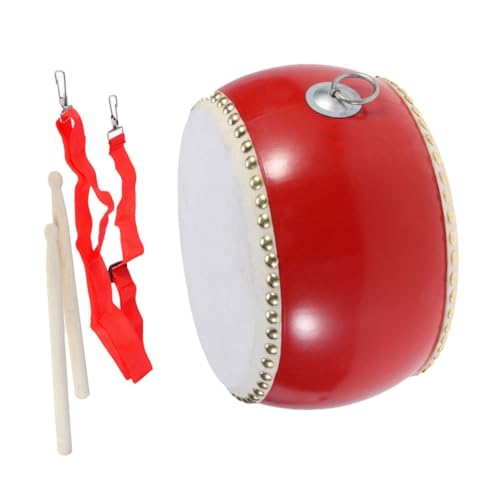 VICASKY Trommel mit Rindsleder Holzschlägel und Tragegurt Traditionelles Chinesisches Percussion Musikinstrument Interaktives Lernspielzeug für Jungen und Mädchen Handliche Kindertrommel VICASKY Trommel mit Rindsleder Holzschlägel und Tragegurt Traditionelles Chinesisches Percussion Musikinstrument Interaktives Lernspielzeug für Jungen und Mädchen Handliche Kindertrommel von VICASKY