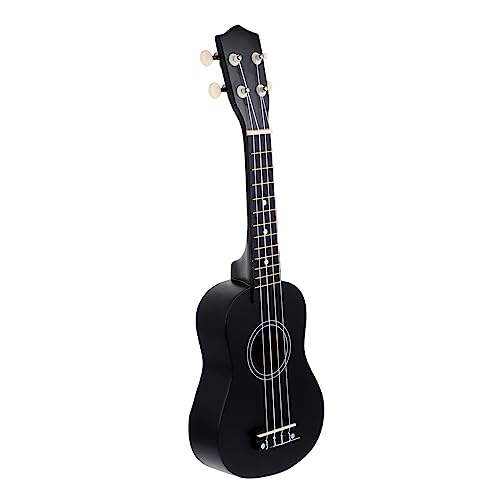 VICASKY Ukulele Akustische Mini Gitarre Kinderspielzeug Musikinstrumente Kinderspielzeug Kindergitarre Musikspielzeug Mini Instrumente Holz Schwarz von VICASKY