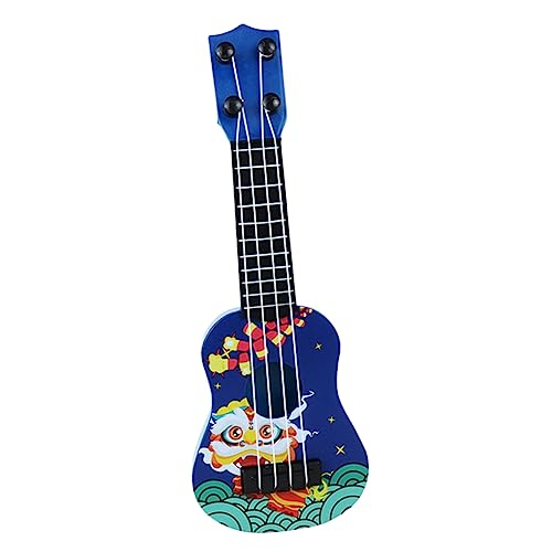 VICASKY Musikspielzeug Baby Ukulele Gitarre Winzig Instrument Miniatur Spielzeuggitarre Für Kleinkinder Bausatz Kindergitarre Gitarre Blaue Bläulich Mini-Gitarre Lustige Gitarrendekoration Abs Blue von VICASKY