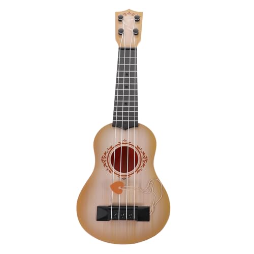 VICASKY Ukulele Spielzeug Mini-Gitarre Musikalisches Entwicklungsspielzeug Kinder-Ukulele-Spielzeug Ukulele Gitarre Spielzeug Kinderukulele Für Jungen Mini-Ukulele-Spielzeug Khaki Plastik von VICASKY