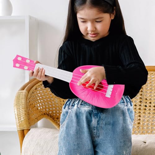 VICASKY Ukulele für Stabiles Kunststoffmodell Frühes Lernspielzeug zur Musikalischer Interessen Kindgerechtes Gitarrenimitat Geschenk und Dekoration für Jungen und Mädchen VICASKY Ukulele für Stabiles Kunststoffmodell Frühes Lernspielzeug zur Musikalischer Interessen Kindgerechtes Gitarrenimitat Geschenk und Dekoration für Jungen und Mädchen von VICASKY