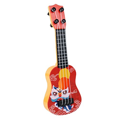 VICASKY Ukulele kindergitarre Gitarre gieskanne kinderspielzeug Spielzeuggitarre für Kleinkinder Gitarre für Mini Desktop-Gitarren- Spielzeuggitarrenmodell Abs rot von VICASKY