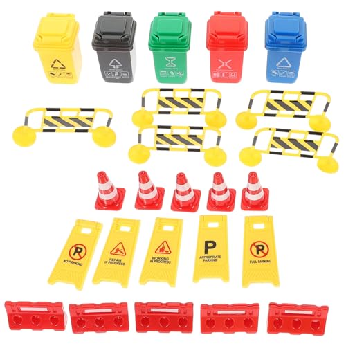 VICASKY Verkehrsschilder Spielset Miniatur Straßenkegel und Absperrungen aus Kunststoff Lernspielzeug für Verkehrssicherheit und Baustellen spielstraße VICASKY Verkehrsschilder Spielset Miniatur Straßenkegel und Absperrungen aus Kunststoff Lernspielzeug für Verkehrssicherheit und Baustellen spielstraße von VICASKY