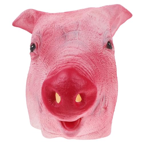 VICASKY Verkleidungs-Requisiten Schweinekopfmaske gruselige Masken Hase Halloween-Herz-Requisite Tierkopfmaske halloween costume halloween kleidung Anziehmaske Performance-Maske Rosa von VICASKY