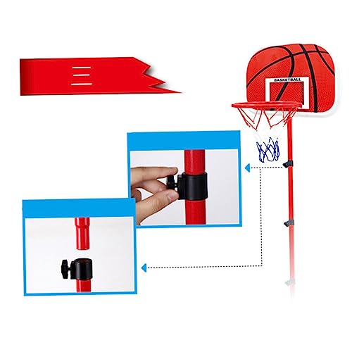 VICASKY Verstellbare Basketballständer Indoor-basketballkorb Für Kinder Kidcraft-spielset Verstellbarer Basketballkorb Im Freien Basketballständer Für Kinder Spielzeug Für Kinder Rot von VICASKY