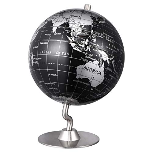 VICASKY Weltkarte LED- Lernglobus Welt Mini- für den Schreibtisch Leuchtender World map weltkarten für den Unterricht Desktop-Weltkugel Black von VICASKY