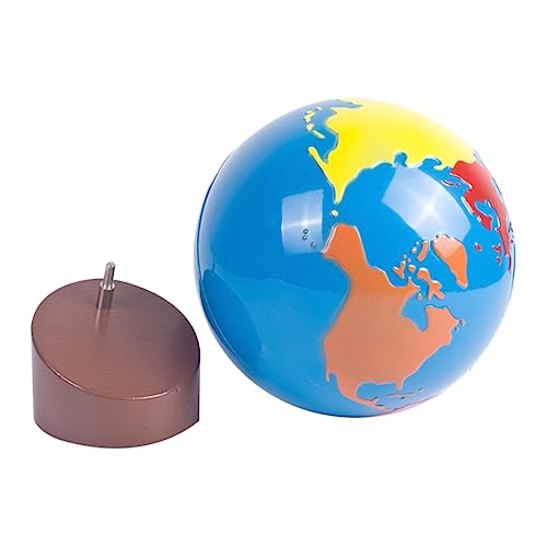 VICASKY Weltkarte World map Weltkugel für adventsgeschenke lustigt Child Fun Weltkugel mit Sockel Weltkugel Dekoration Früherziehungsbedarf Hochwertiges Holz von VICASKY