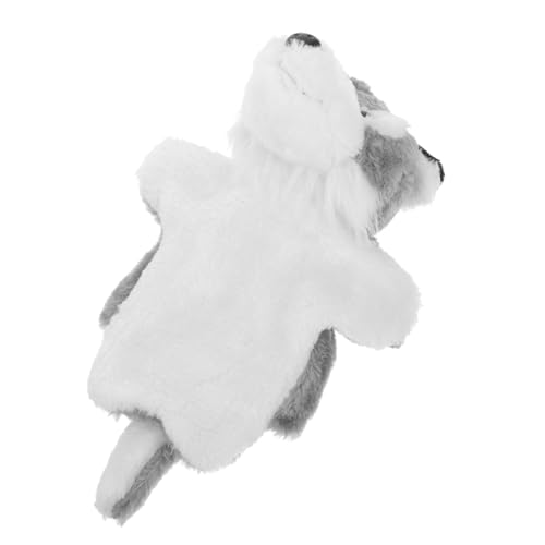 VICASKY Wolf Handpuppe Aus üsch Interaktive Geschichtenerzähler Handpuppe Für Grauer Wolf Kuscheltier Für Fantasievolles Und Kreative Rollenspiele von VICASKY