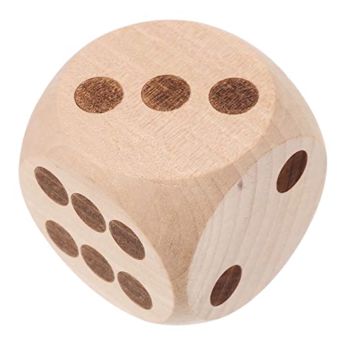 VICASKY Großes Würfelset Aus Holz Spielwürfel für Familiencamping 6 cm Blanke Holzwürfel Spitze Kanten von VICASKY