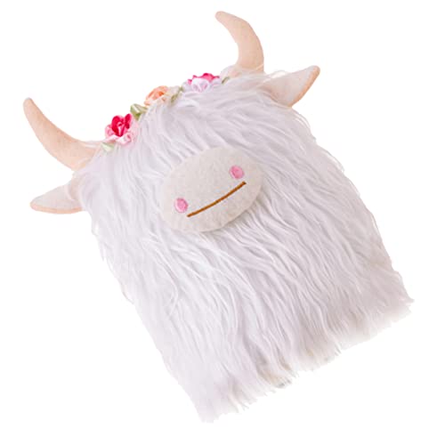 VICASKY Yak-Puppe Kuh-couchpuppe Kuscheltiere Kuscheltier Kuh Spielzeugkühe Kuh Plüschkuhpuppe Gefüllter Kuhplüsch Bauernhof Gefüllte Puppe Kuh Plüschtier Weiß Stoff von VICASKY