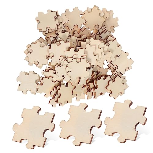 VICASKY Zusammengebaute Bausteine Leere Rätsel Leeres Puzzle Unvollendetes Rätsel DIY Bastelausschnitt Puzzles Rätsel Malen Holz von VICASKY