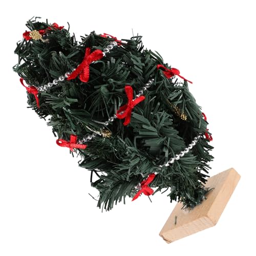 VICASKY weihnachtsbaumdeko weihnachtsbäume geschmückt miniweihnachtsbaum christbaumdeko Puppenhaus-Weihnachtsbaum weihnachtsszene Desktop-Ornament Mini-Weihnachtsbaum Holz Green von VICASKY