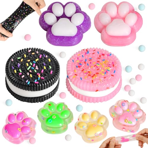 2 Stück Biscuit Stress Relief Toy und 6 Stück Squishy Pfote Spielzeug, Squishy Spielzeug 8 Stück,Katzenpfoten Squishy Anti Stress Spielzeug Set,Soft Squeeze Biscuit Toys,für Autismus Angstzustände 2 Stück Biscuit Stress Relief Toy und 6 Stück Squishy Pfote Spielzeug, Squishy Spielzeug 8 Stück,Katzenpfoten Squishy Anti Stress Spielzeug Set,Soft Squeeze Biscuit Toys,für Autismus Angstzustände von VICTERR