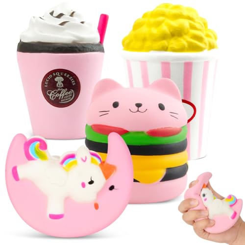 4 Stück Squishy Rosa Unicorn Spielzeug, Schönes Kawaii Soft Sinnesspielzeug Stressabbau Angstzustände Autismus Squishies Spielzeug für Mädchen Kinder und Erwachsene, Weihnachts Geburtstagsgeschenke 4 Stück Squishy Rosa Unicorn Spielzeug, Schönes Kawaii Soft Sinnesspielzeug Stressabbau Angstzustände Autismus Squishies Spielzeug für Mädchen Kinder und Erwachsene, Weihnachts Geburtstagsgeschenke von VICTERR