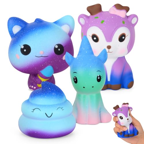 4 Stück Squishy Sternenhimmel Spielzeug, Schönes Kawaii Soft Sinnesspielzeug Stressabbau Angstzustände Autismus Squishies Spielzeug für Mädchen Kinder und Erwachsene, Weihnachts Geburtstagsgeschenke 4 Stück Squishy Sternenhimmel Spielzeug, Schönes Kawaii Soft Sinnesspielzeug Stressabbau Angstzustände Autismus Squishies Spielzeug für Mädchen Kinder und Erwachsene, Weihnachts Geburtstagsgeschenke von VICTERR