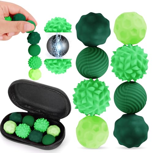 8 Stück Magnetische Fidget Toys, VICTERR Magnetische Sensorik Bälle, Anti-Stress Spielzeug aus Silikon, Fidget Bälle Magnetspiele Anti-Stress Spielzeug für Erwachsene Kinder Stressabbau Grün 8 Stück Magnetische Fidget Toys, VICTERR Magnetische Sensorik Bälle, Anti-Stress Spielzeug aus Silikon, Fidget Bälle Magnetspiele Anti-Stress Spielzeug für Erwachsene Kinder Stressabbau Grün von VICTERR