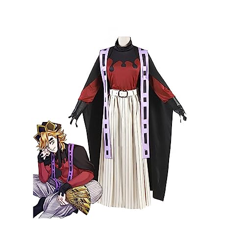 VIDOJI Anime Douma Kimono Anzug Cosplay Kostüm Roben Komplettes Set,Black-L von VIDOJI