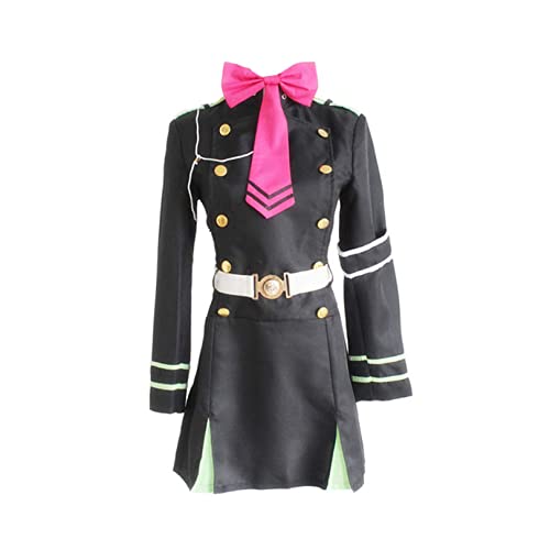 VIDOJI Anime Shinoa Hiiragi Cosplay Kostüm Frauen Uniformen Halloween Karneval Party,Black-XXL von VIDOJI