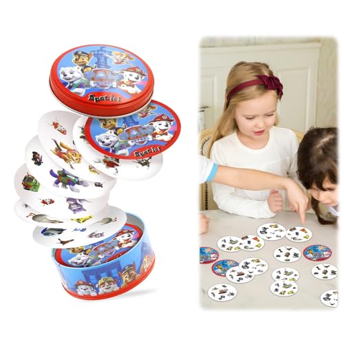 VIDSTW 30 Blatt Kinderpuzzle Kartenspiel, Pictures Spiel für Kinder ab 6 Jahren, 15 Minutes Playing Time, 2-8 Players, 5 Möglichkeiten, das Spiel zu Spielen für Partys, Festivals, Feiern, Halloween von VIDSTW