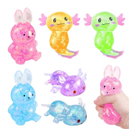 VIDSTW 6 Stück Axolotl Squishy Squeeze Kaninchenform Axolotl Spielzeug Bunt Stressabbau Squishy Ball Dehnbar Stress Toy für Geburtstags Party Anti Stress Spielzeug Erwachsene Kinder VIDSTW 6 Stück Axolotl Squishy Squeeze Kaninchenform Axolotl Spielzeug Bunt Stressabbau Squishy Ball Dehnbar Stress Toy für Geburtstags Party Anti Stress Spielzeug Erwachsene Kinder von VIDSTW