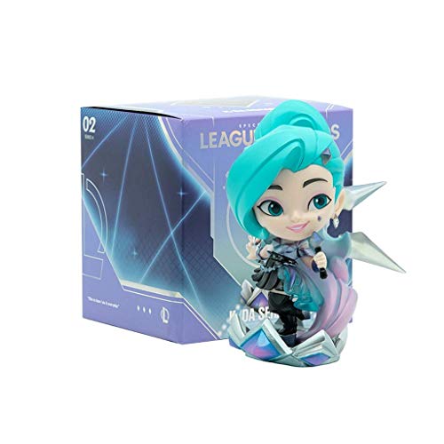 VIERNRG Für League of Legehonds-Spielfiguren, LOL-Serie Skulptur/K/DA All Out Seraphine, exquisite und coole Harzmodelle, perfekte Sammlungen für Desktop-Statue von VIERNRG