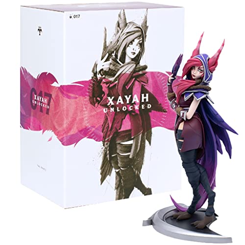 VIERNRG Xayah-Figur für League of Legends, cool, atemberaubend, faszinierend, offizielles Merch für League of Legends Xayah-Statue, kommt mit Originalbox und Verifizierungskarte von VIERNRG