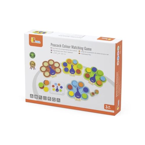 VIGA 44660 Toys – Peacock Colour Matching Game von VIGA