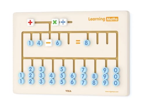 Viga 50675 Toy Toys-Wandspiel-Mathematik, Multi Color von Eitech