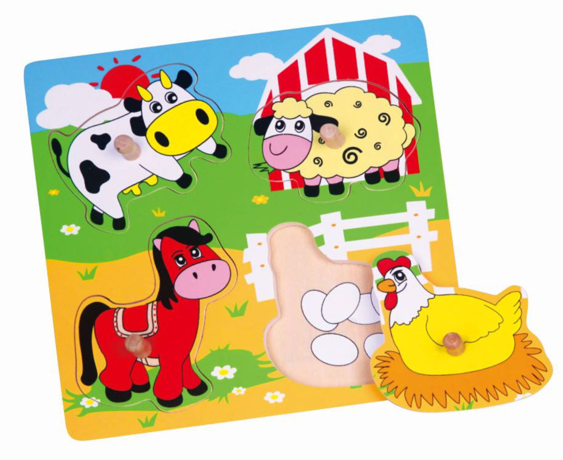 VIGA Knopfpuzzle Tiere von VIGA