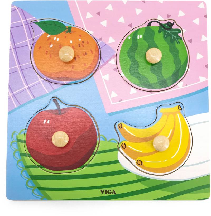 VIGA Knopfpuzzle Obst von VIGA