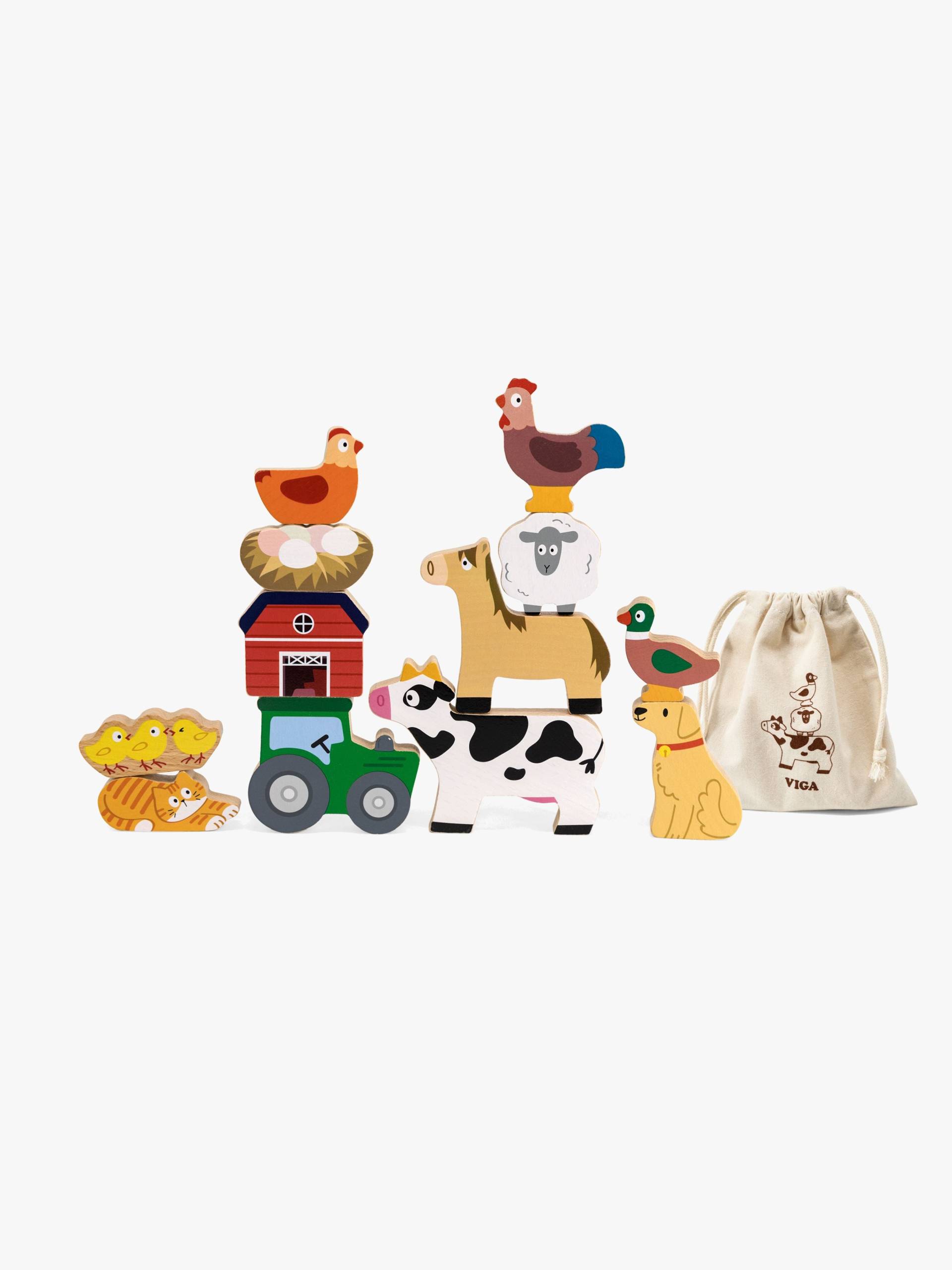 VIGA Stapelspiel Bauernhoftier, Babyspielzeug VIGA Stapelspiel Bauernhoftier, Babyspielzeug von VIGA