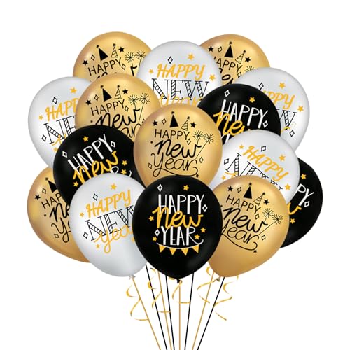 2025 Silvester Deko Luftballon,18 Stk Happy New Year Deko Ballons von VIKY