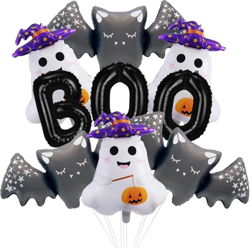 VIKY 9 Stk Halloween Deko BOO Fledermaus Folienballon VIKY 9 Stk Halloween Deko BOO Fledermaus Folienballon von VIKY