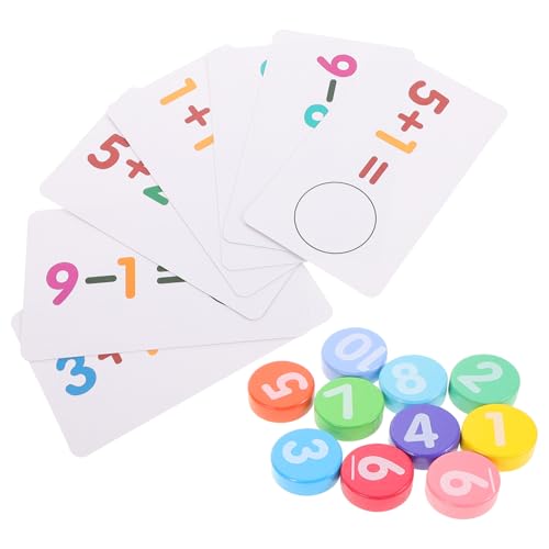 VILLCASE 1 Satz Lern-Mathe-Lernkarten: Lern- Und Spielzeugkartenspiel Additions-Lernkarten Zählen Mathe-Spielzeug Tischdiagramm Für Kinder Kleinkinder Die Mathematik Beherrschen von VILLCASE