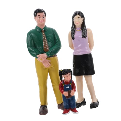 VILLCASE 1 Satz Simulationscharaktermodell Sandtisch Liefern Figuren Der Familienmenschen Familienfiguren Menschenfiguren Modellieren Mikrolandschaftsfigur Menschen Figuren Mini-Leute PVC von VILLCASE