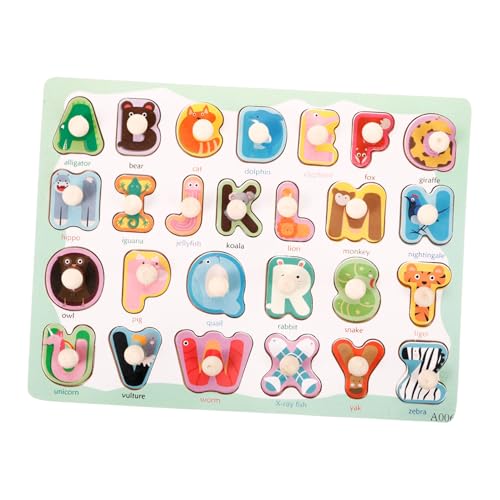 VILLCASE 1 Set Früherziehungstafel B Puzzles Für Babys Puzzles Für Alphabet Bodenpuzzle Für Puzzles Puzzles Holz von VILLCASE