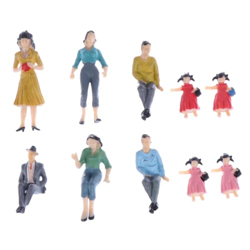 VILLCASE 10St vorbildlicher Mann gemalte Figuren messen Menschen Figuren Zug Mini-Züge miniaturfiguren miniaturen Figuren gemalte Menschenfiguren Figurenmodelle aus Kunststoff Plastik. von VILLCASE