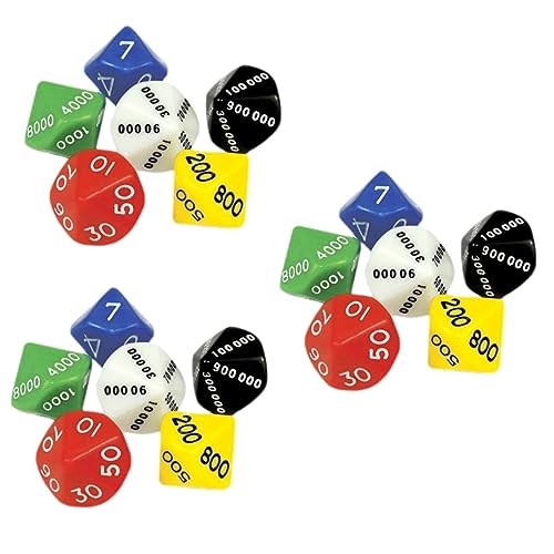 VILLCASE 18stücke Teiliges Tragbare Mehrseitige Kunststoffwürfel Für Brettspiele Vielseitige Party-würfel Für Spielabende Und Kreative Spiele Zufällige Farben Leicht Und Handlich VILLCASE 18stücke Teiliges Tragbare Mehrseitige Kunststoffwürfel Für Brettspiele Vielseitige Party-würfel Für Spielabende Und Kreative Spiele Zufällige Farben Leicht Und Handlich von VILLCASE