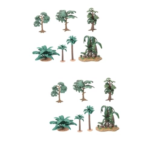 VILLCASE 2 Sätze Simulation Von Bäumen Miniaturlandschaft Miniaturbäume Für Diorama DIY Mini-bäume Maßstabsgetreue Modellbäume Mini-Baum Spielzeugmodellbäume Mini-modellbäume Green Plastik von VILLCASE